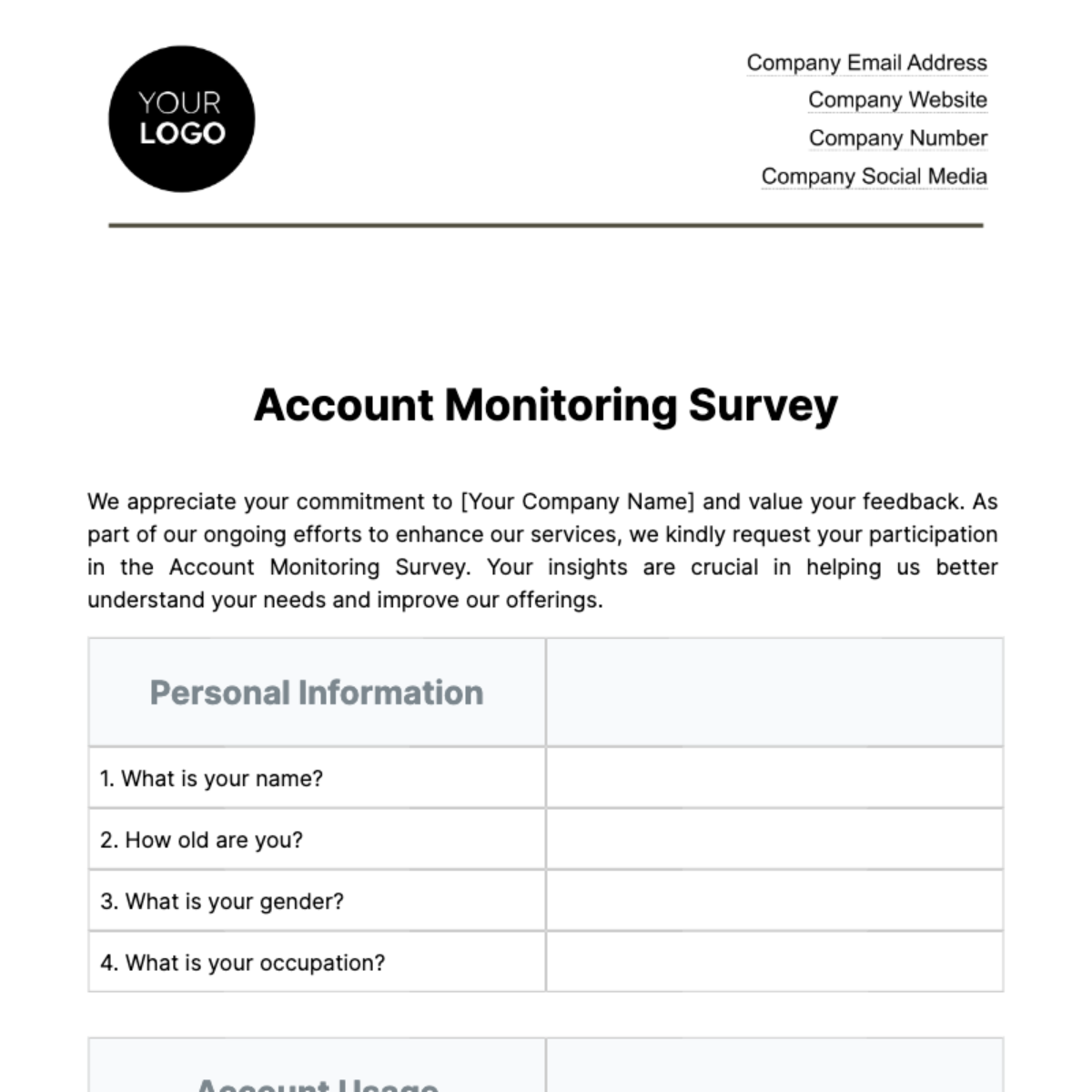 account-monitoring-survey-template-edit-online-download-example