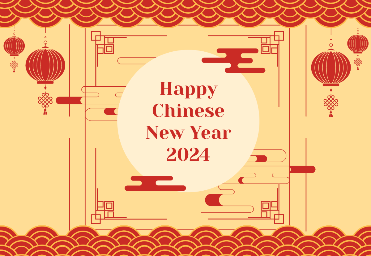 Chinese New Year Card Background Template