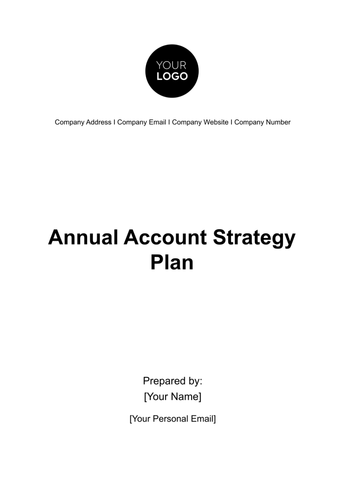 Annual Account Strategy Plan Template