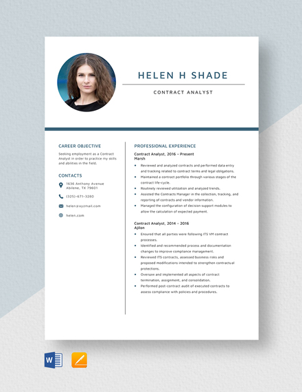 FREE Analyst Resume Pages - Template Download | Template.net