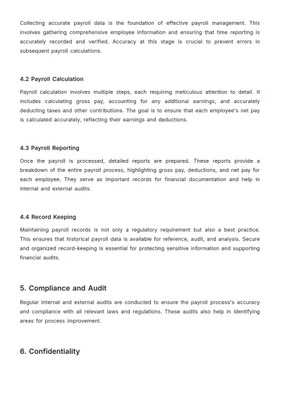 Free Accounting Payroll Reporting Procedure Template to Edit Online