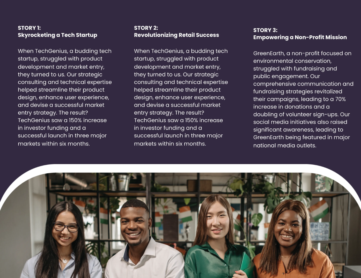 Free Client Success Stories Brochure Template to Edit Online