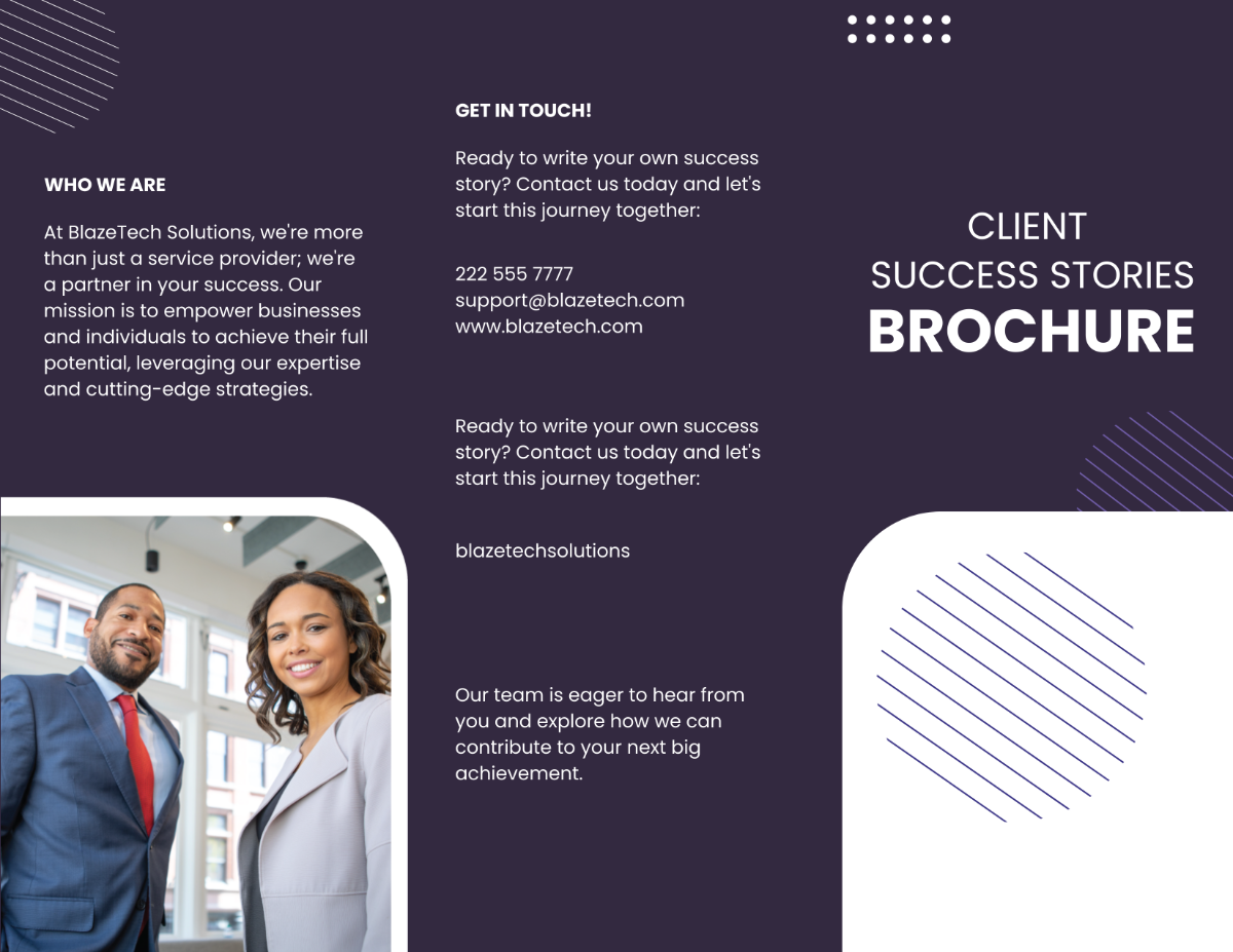 Client Success Stories Brochure Template - Edit Online & Download