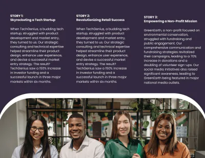 Free Client Success Stories Brochure Template to Edit Online