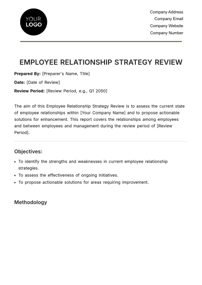 Free Employee Relationship Strategy Review HR Template to Edit Online