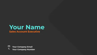 Free Sales Account Executive Business Card Template to Edit Online