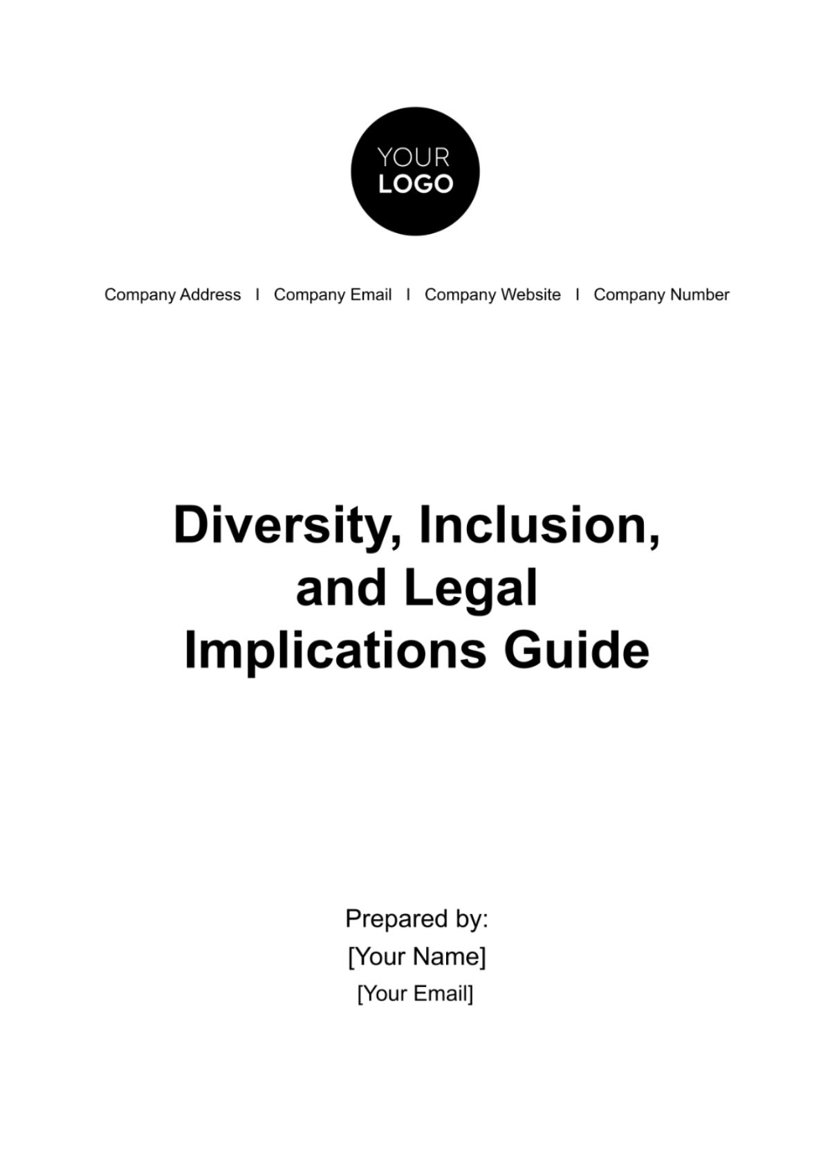 Free Diversity, Inclusion, and Legal Implications Guide HR Template