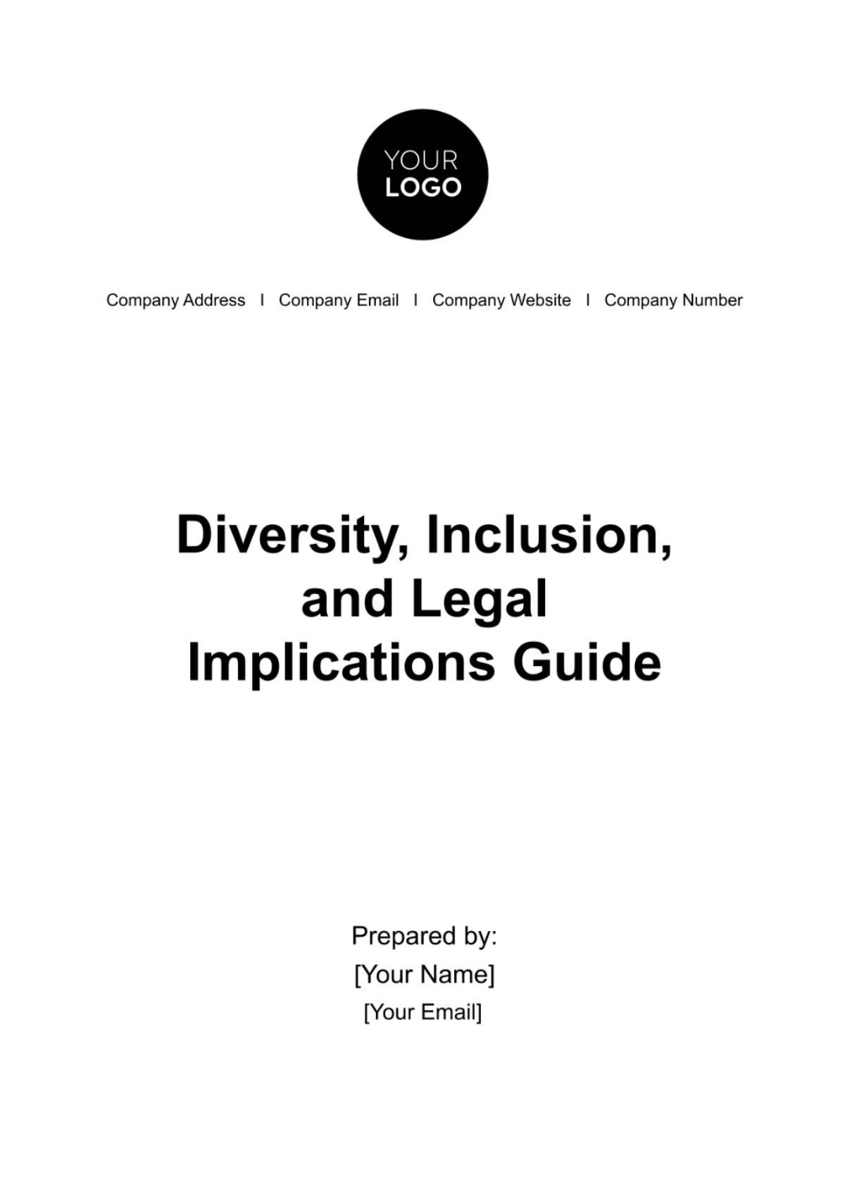 Diversity, Inclusion, and Legal Implications Guide HR Template - Edit Online & Download