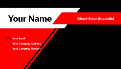 Free Direct Sales Specialist Business Card Template to Edit Online