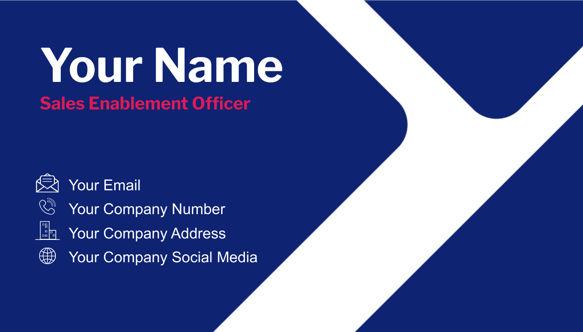 Sales Enablement Officer Business Card Template