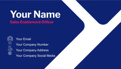 Free Sales Enablement Officer Business Card Template to Edit Online