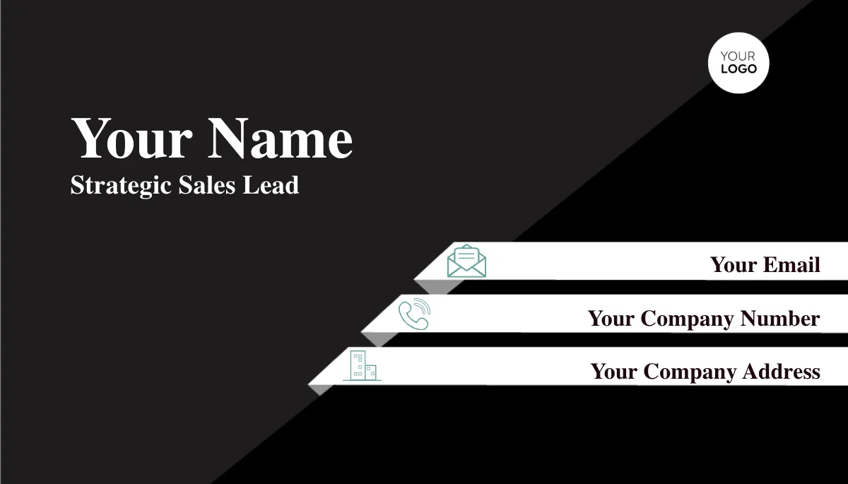 Free Strategic Sales Lead Business Card Template to Edit Online
