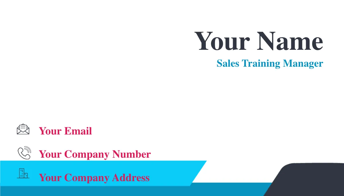 Free Sales Training Manager Business Card Template to Edit Online