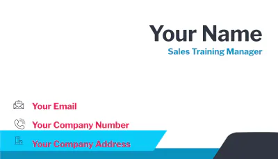 Free Sales Training Manager Business Card Template to Edit Online