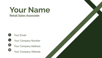 Free Retail Sales Associate Business Card Template to Edit Online
