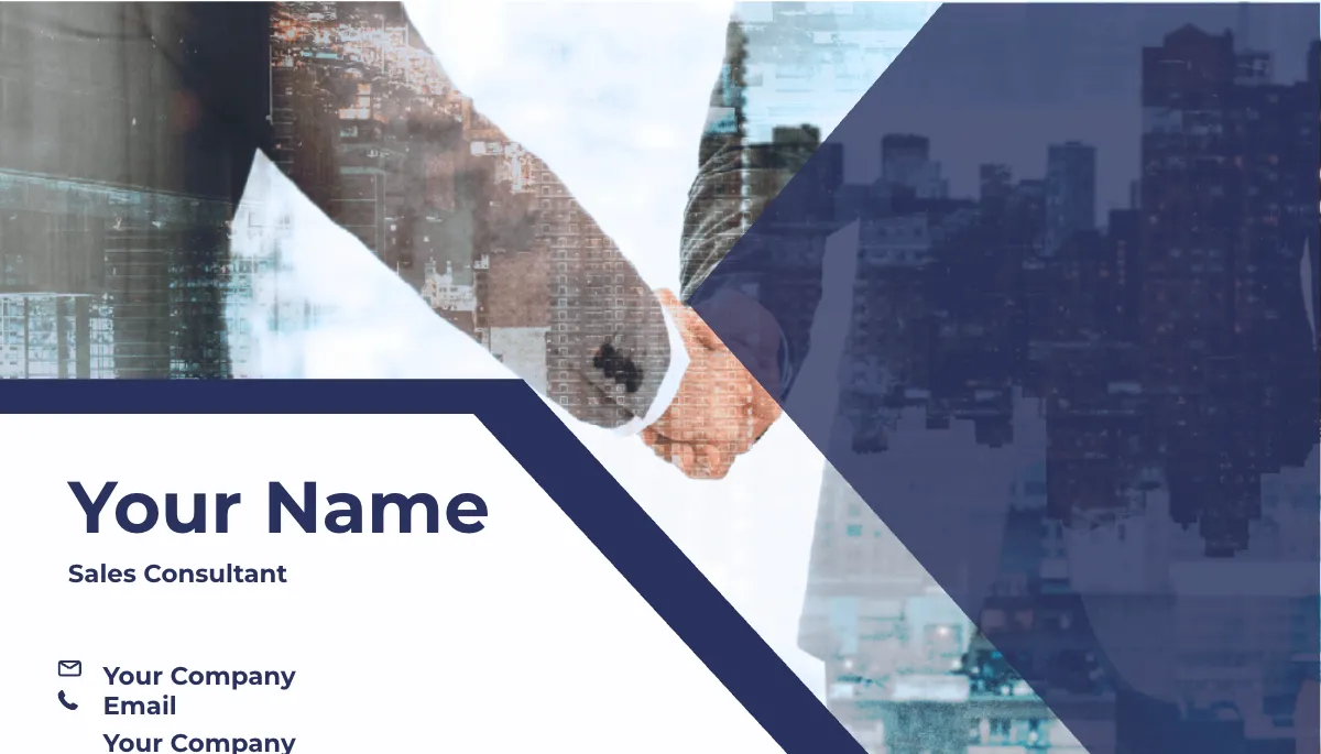 Free Sales Consultant Business Card Template to Edit Online
