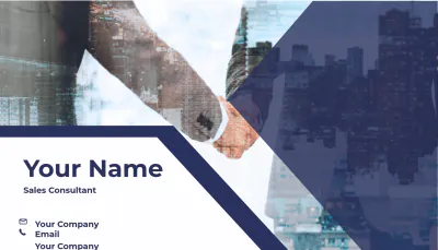 Free Sales Consultant Business Card Template to Edit Online