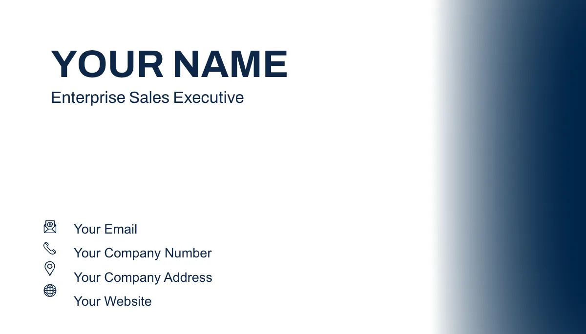 Free Enterprise Sales Executive Business Card Template to Edit Online