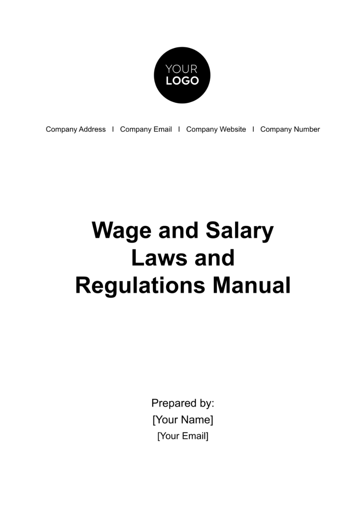 Free Wage and Salary Laws and Regulations Manual HR Template