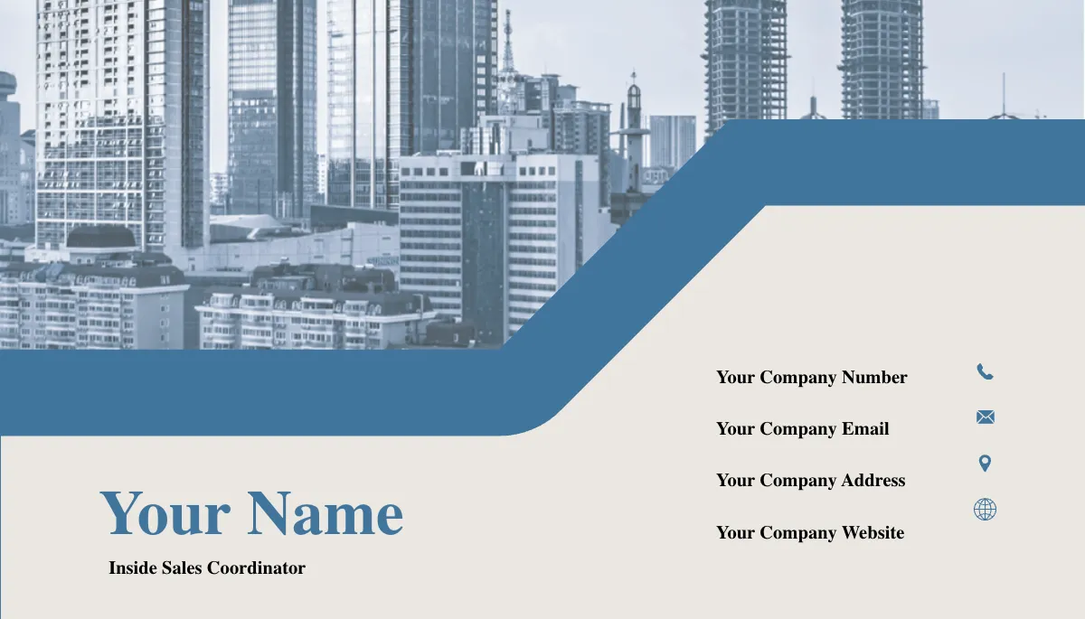Free Inside Sales Coordinator Business Card Template to Edit Online