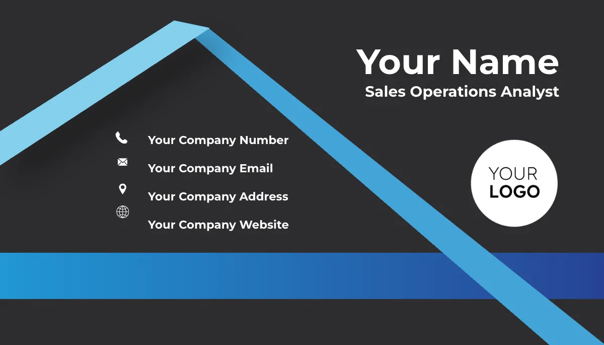 Free Sales Operations Analyst Business Card Template to Edit Online