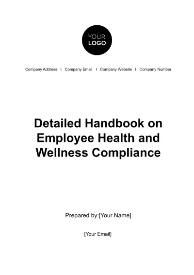 Free Detailed Handbook on Employee Health and Wellness Compliance HR Template to Edit Online
