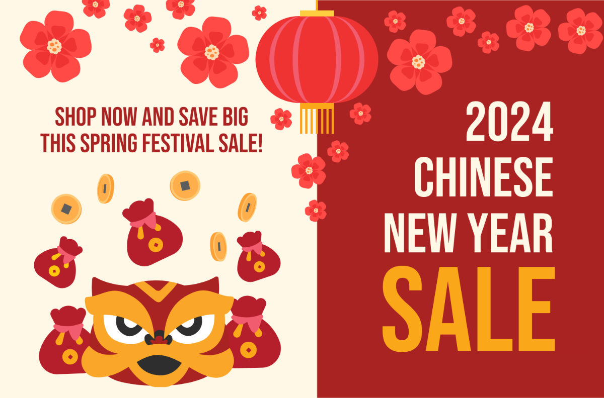 Chinese New Year 2024 Sale Banner Template