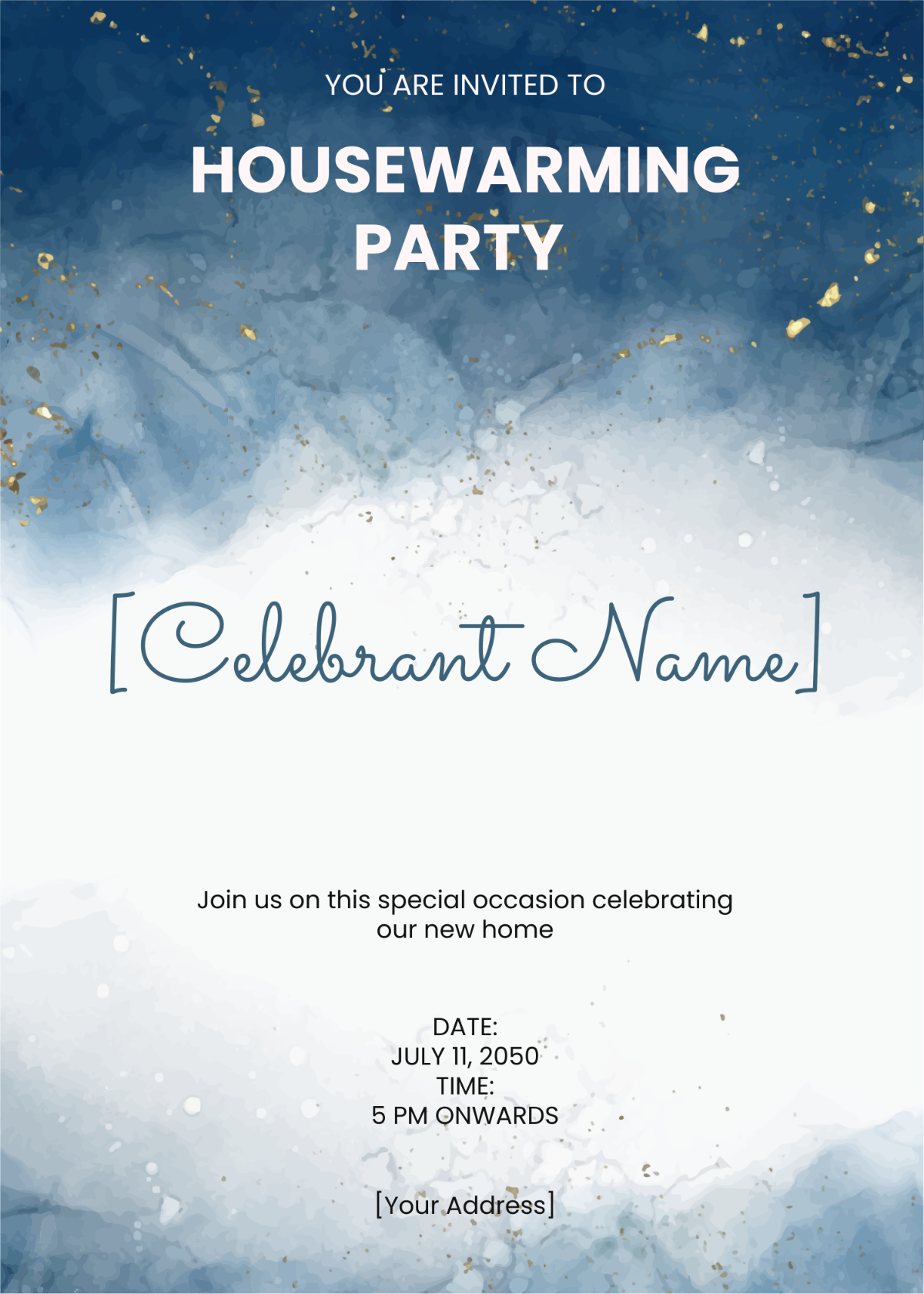 Elegant Blue Invitation Templates - Edit Online & Download Example ...