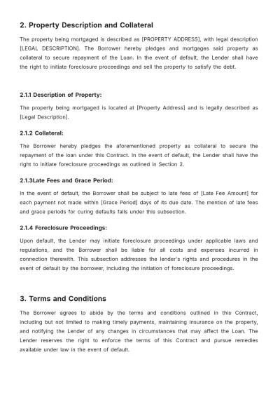 Free Mortgage Contract Template to Edit Online