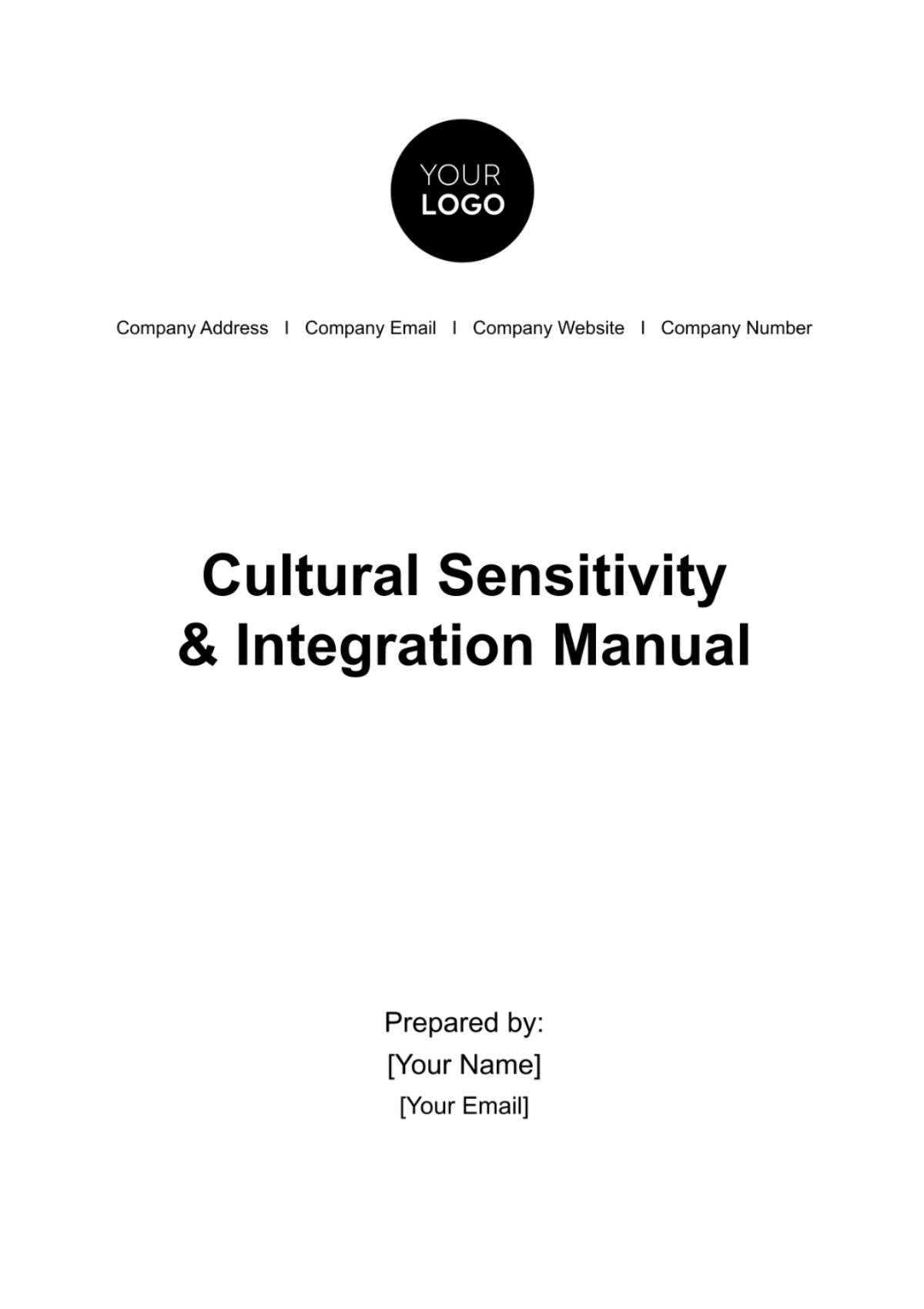 Free Cultural Sensitivity & Integration Manual HR Template