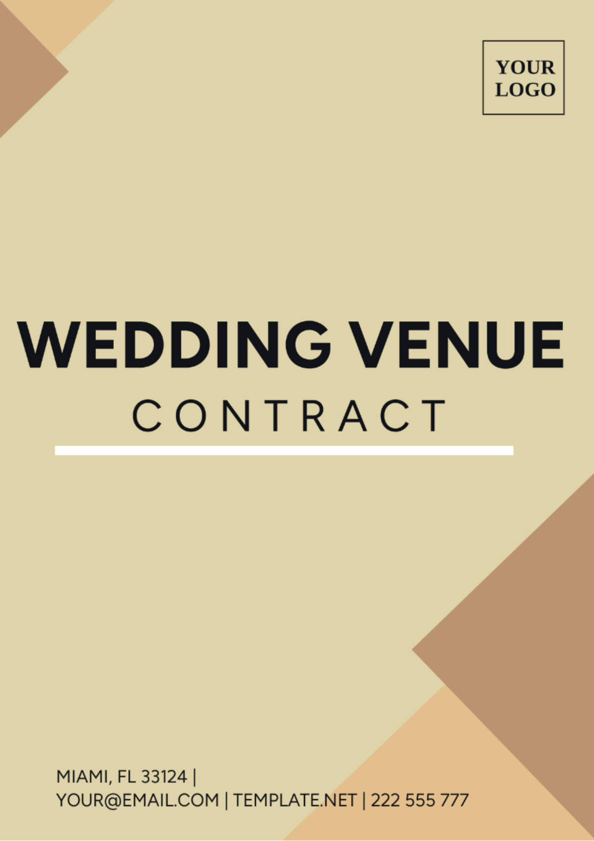 Wedding Venue Contract Template