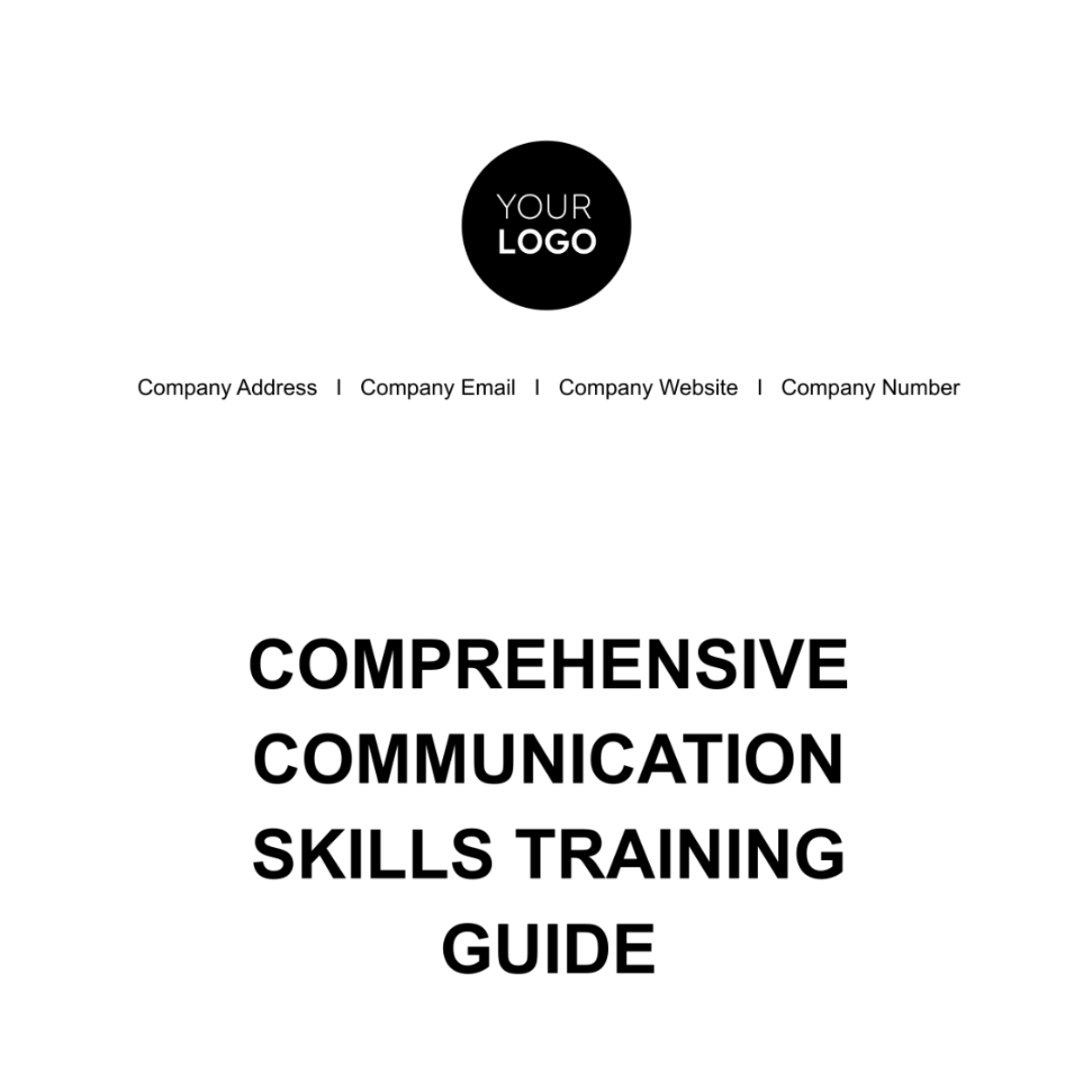 Comprehensive Communication Skills Training Guide HR Template - Edit Online & Download