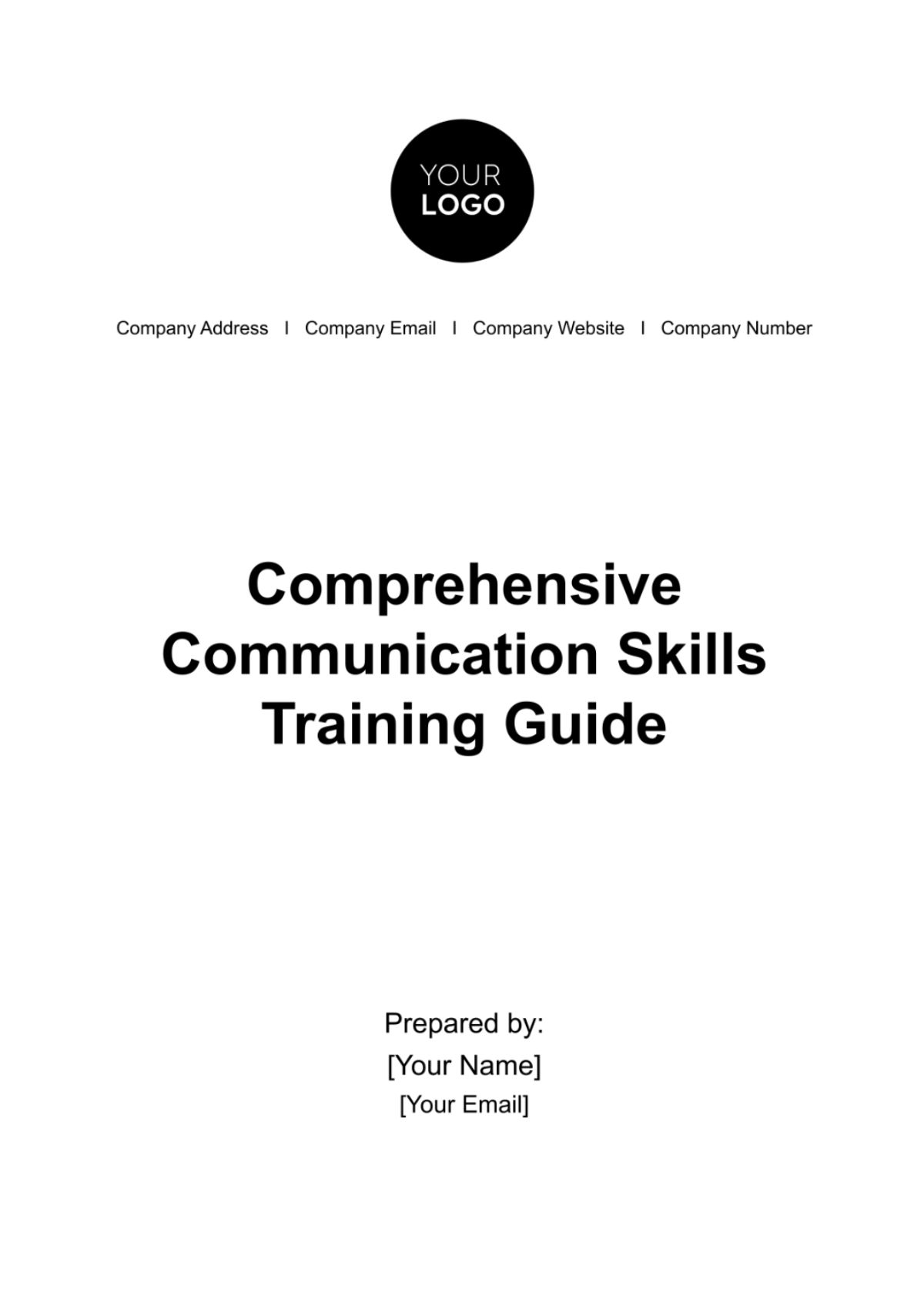 Comprehensive Communication Skills Training Guide HR Template - Edit Online & Download