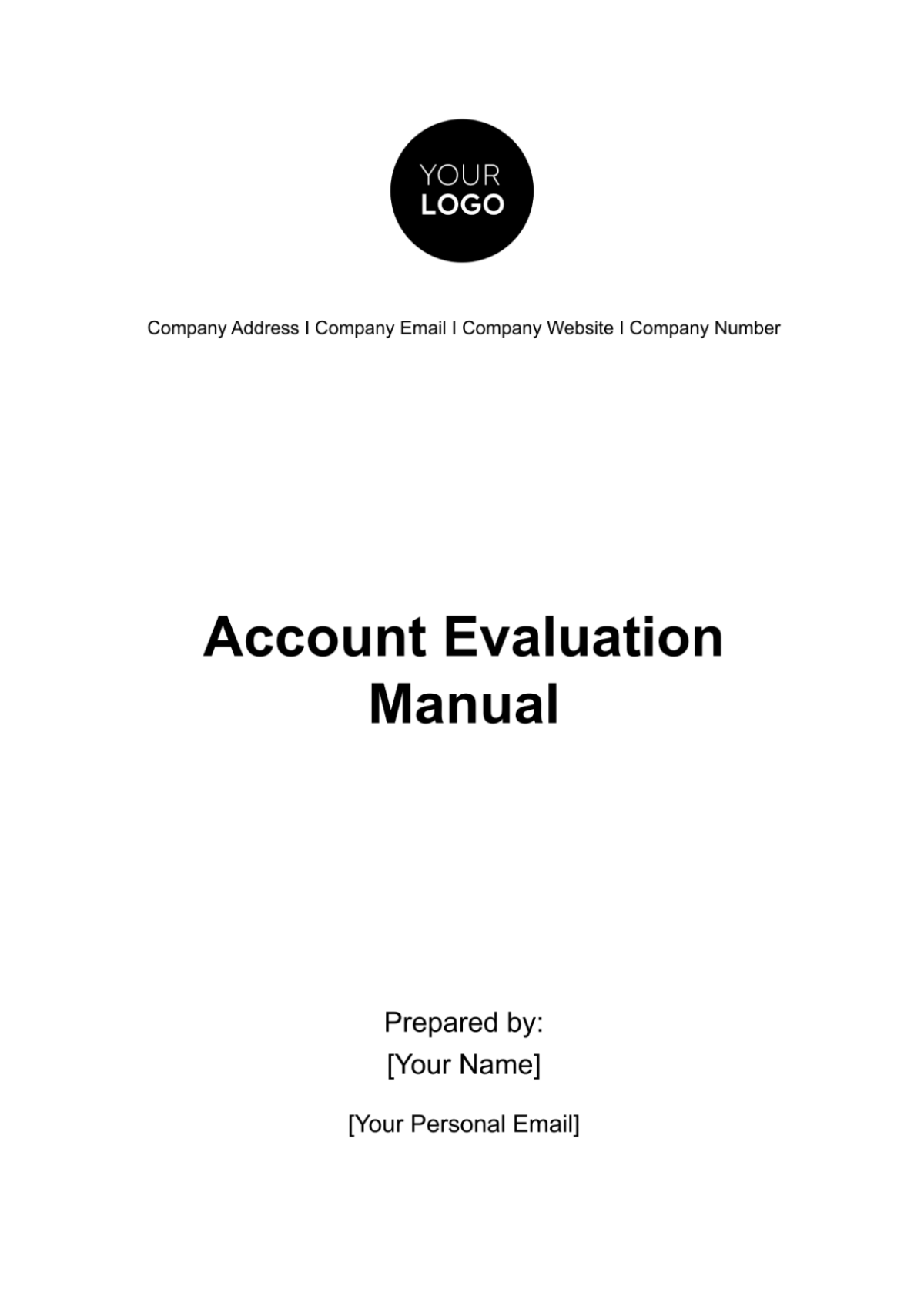 Account Evaluation Manual Template
