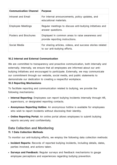 Free Comprehensive Anti-bullying Strategy Manual HR Template to Edit Online