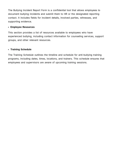 Free Comprehensive Anti-bullying Strategy Manual HR Template to Edit Online