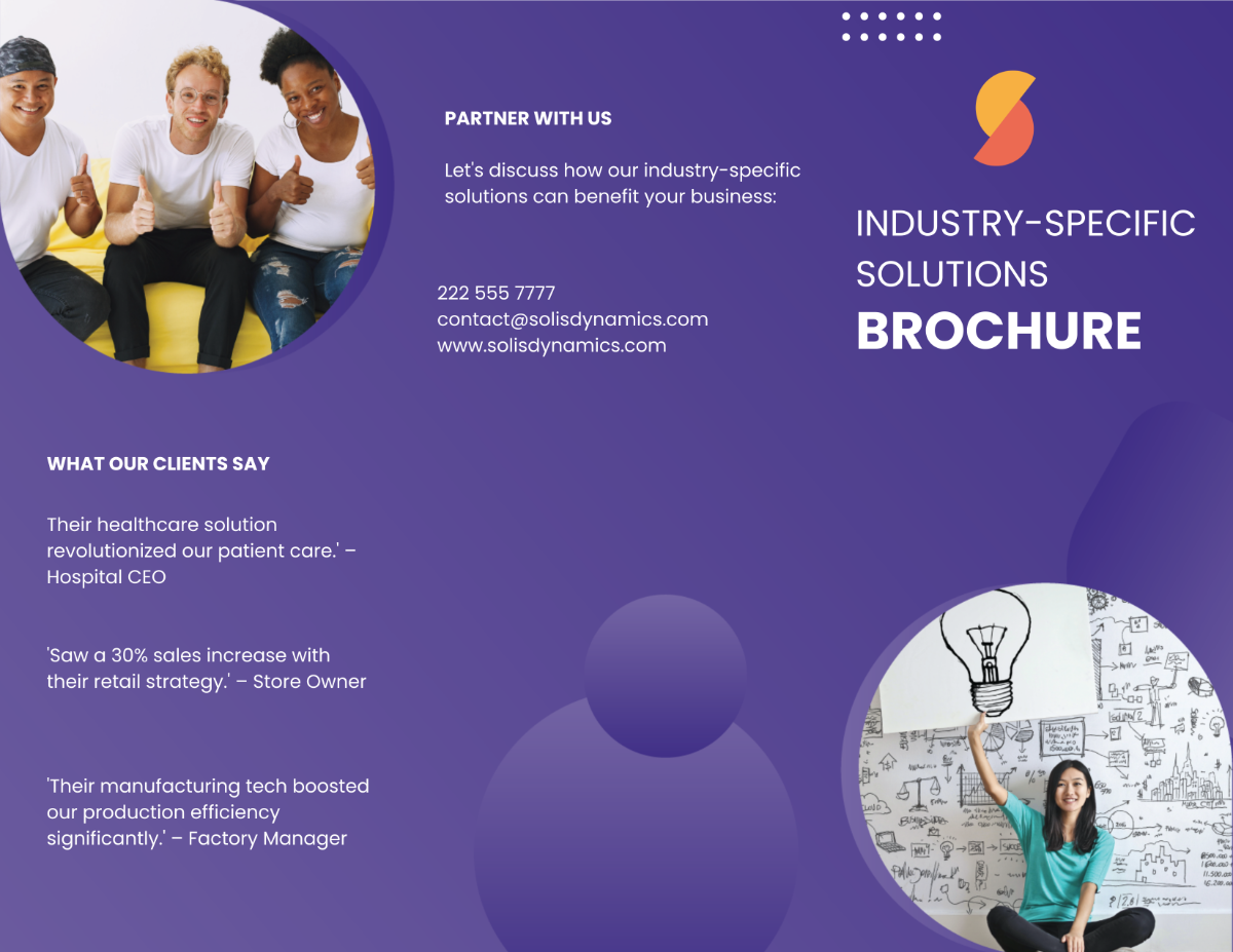 Free Industry-Specific Solutions Brochure Template