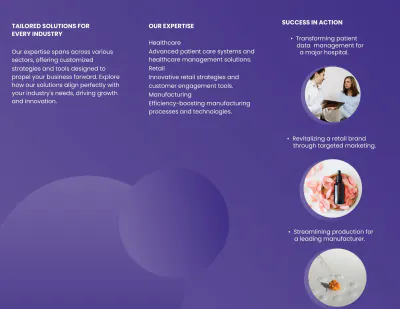 Free Industry-Specific Solutions Brochure Template to Edit Online