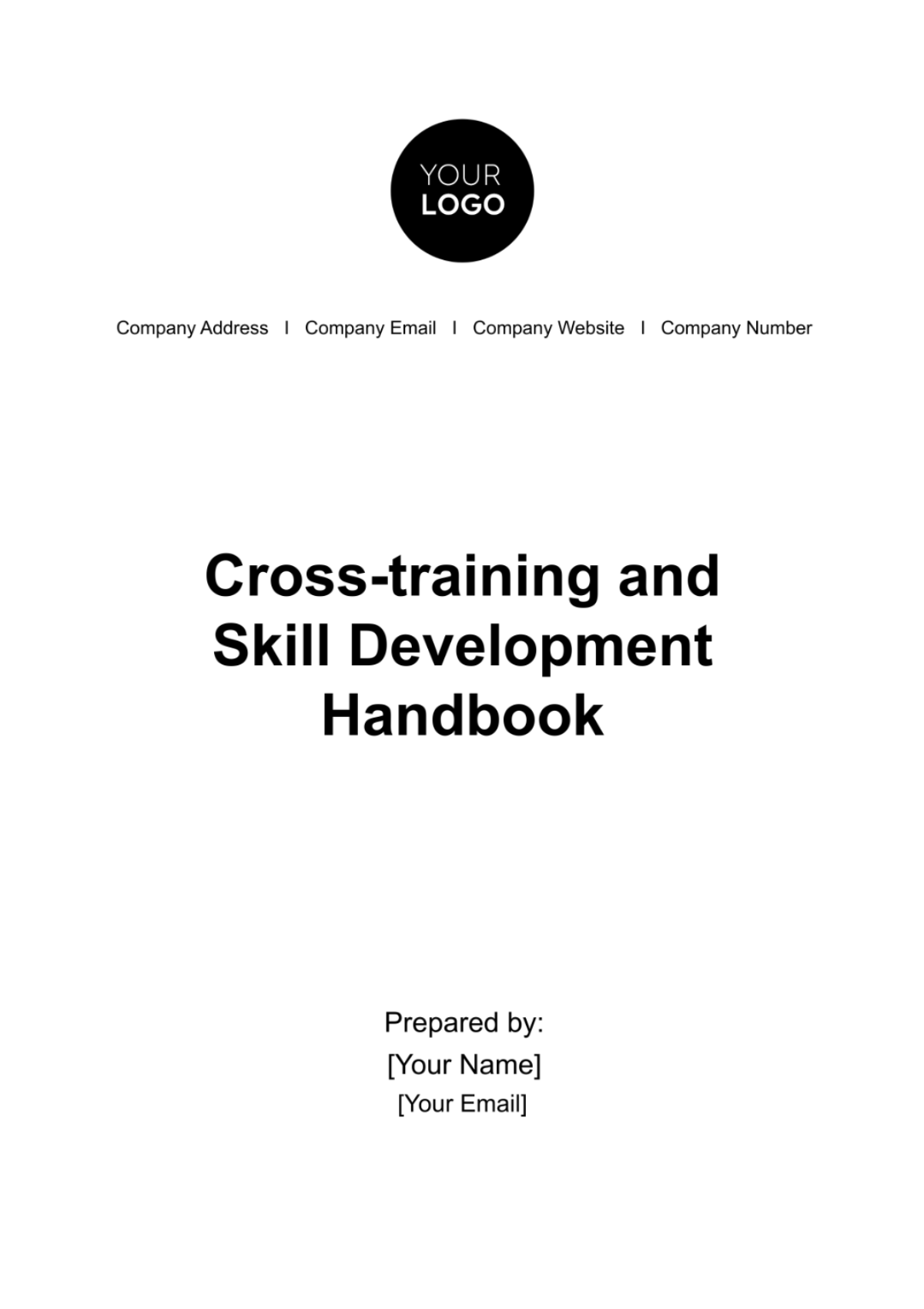 Free Cross-training and Skill Development Handbook HR Template