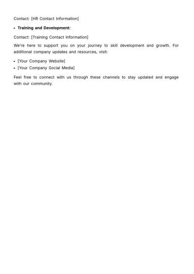 Free Cross-training and Skill Development Handbook HR Template to Edit Online