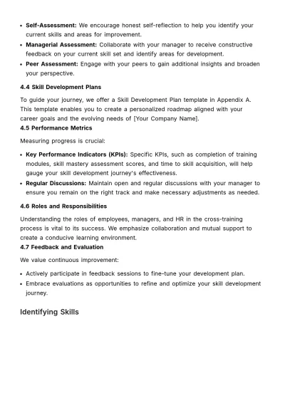Free Cross-training and Skill Development Handbook HR Template to Edit Online