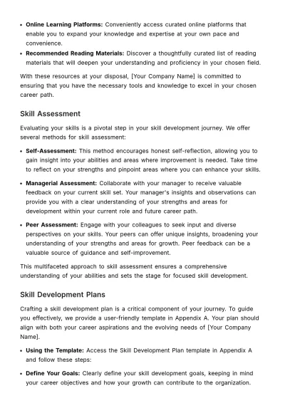 Free Cross-training and Skill Development Handbook HR Template to Edit Online
