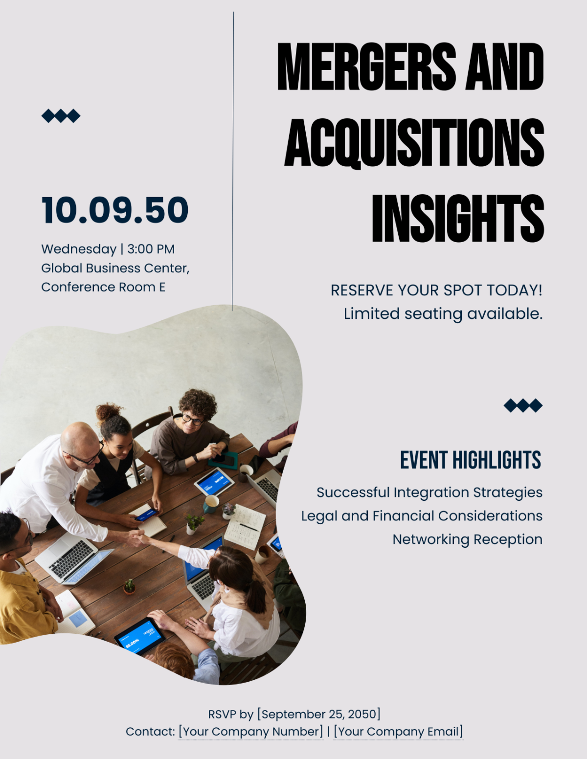 Mergers and Acquisitions Insights Flyer Template