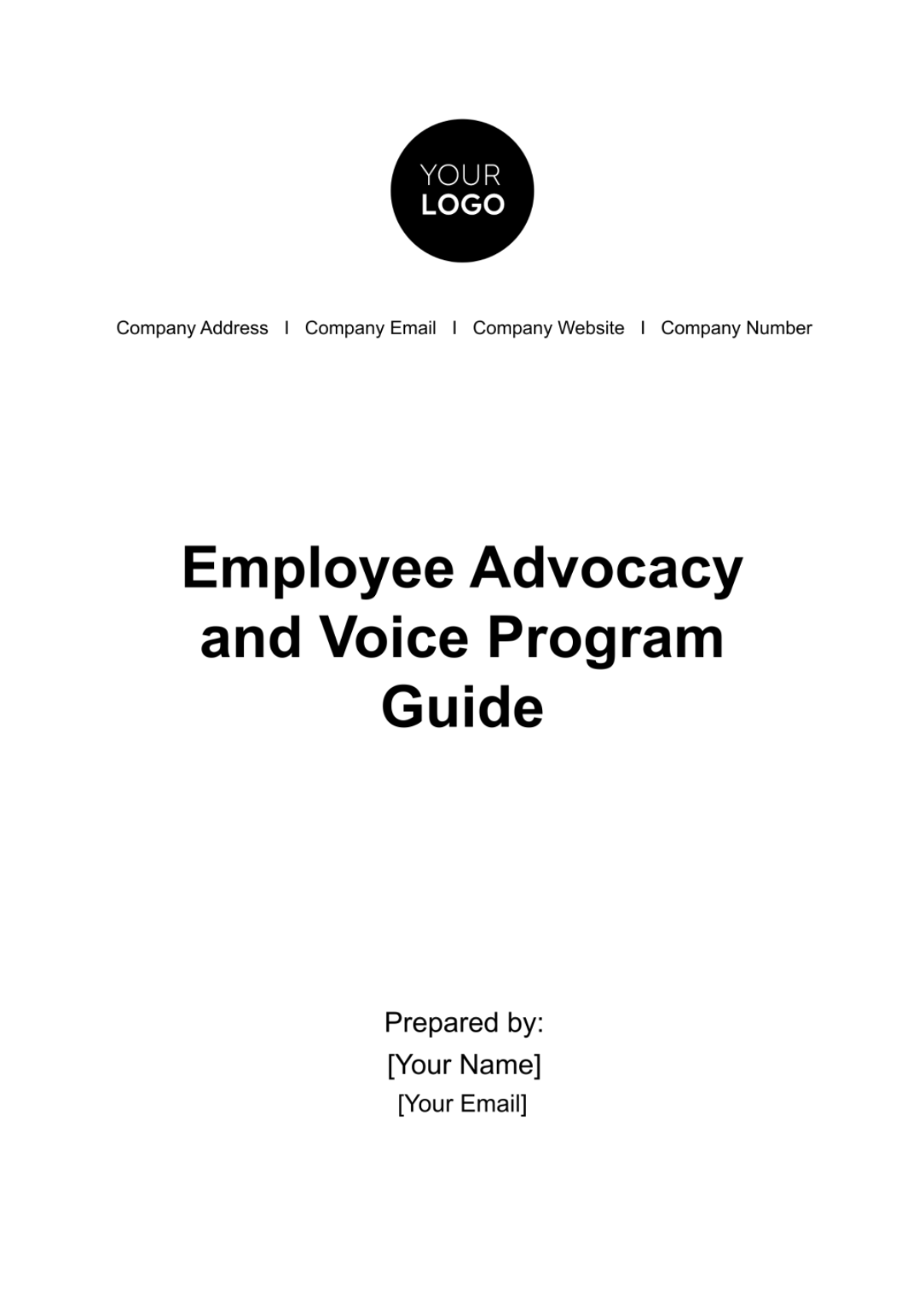 Employee Advocacy and Voice Program Guide HR Template