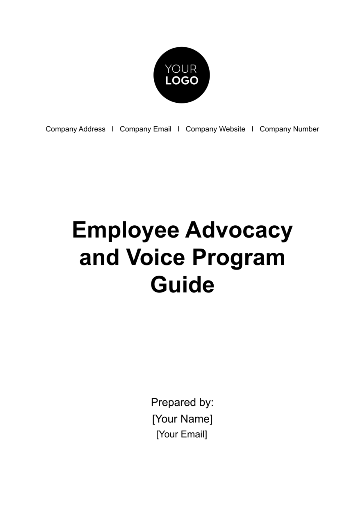 Employee Advocacy and Voice Program Guide HR Template - Edit Online & Download