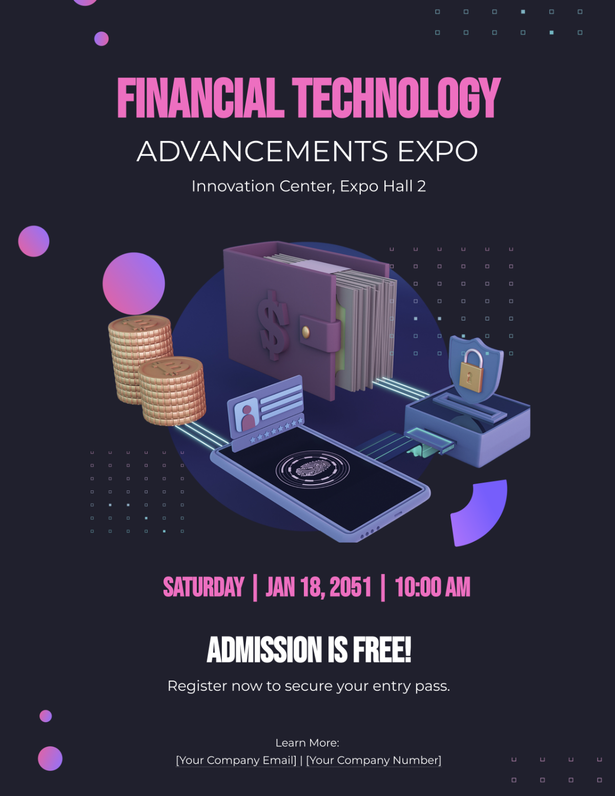 Financial Technology Advancements Expo Flyer