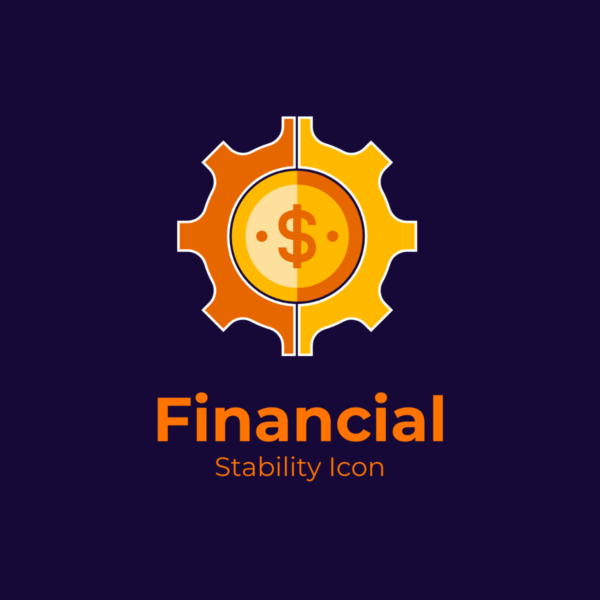 Financial Stability Icon Logo Template