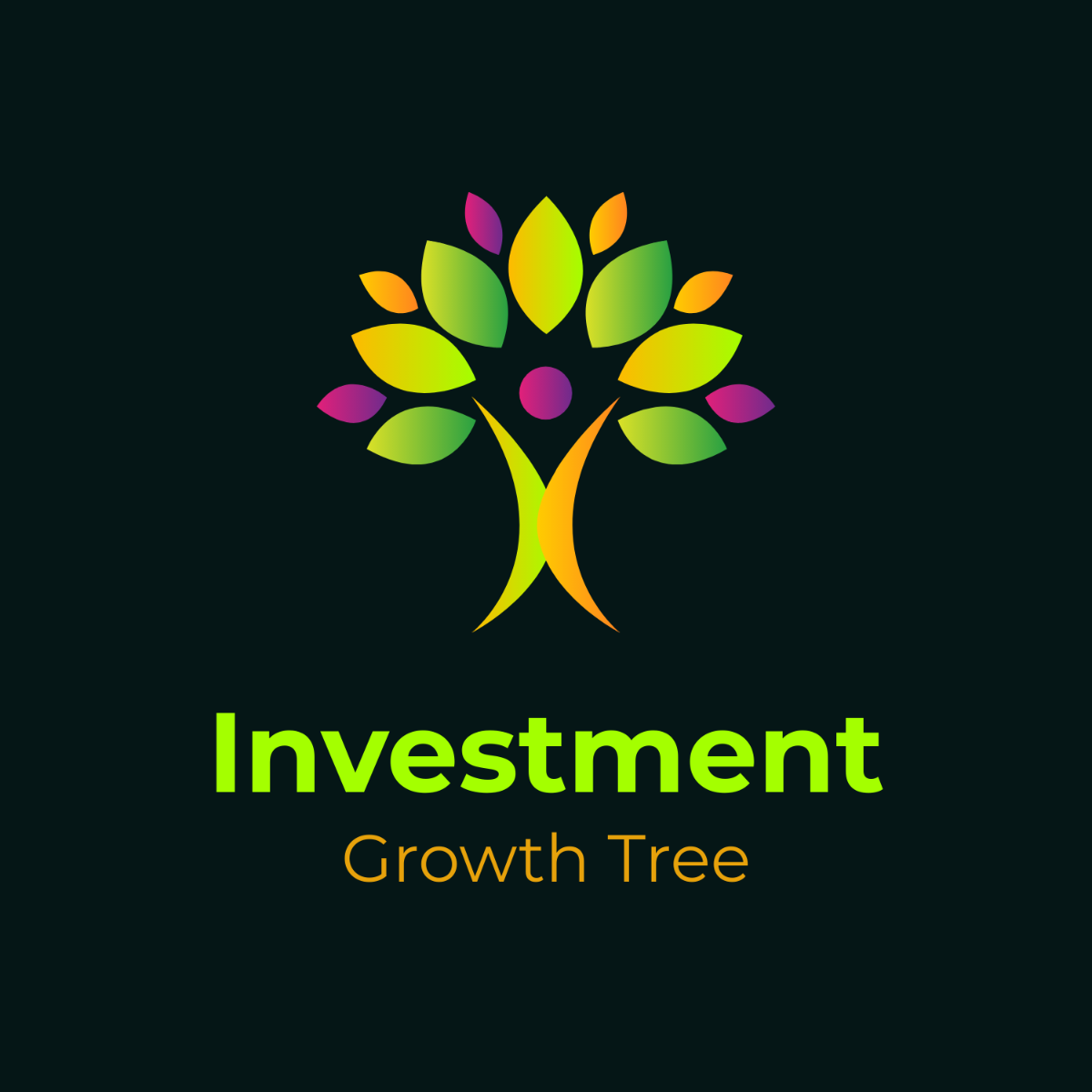Investment Growth Tree Logo Template