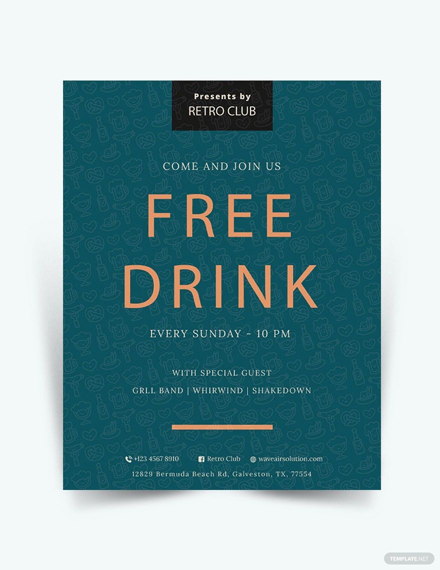 Drink Promotion Flyer Template