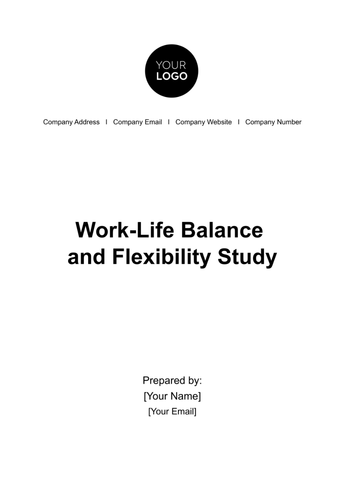 Work-life Balance and Flexibility Study HR Template - Edit Online & Download